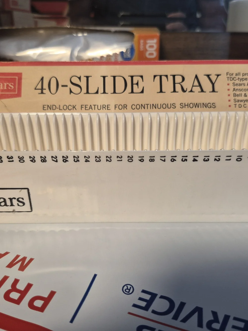 6 Vintage 70s Sears 40 Slide Tray Projector Boxes TDC Continuous Showing 1240